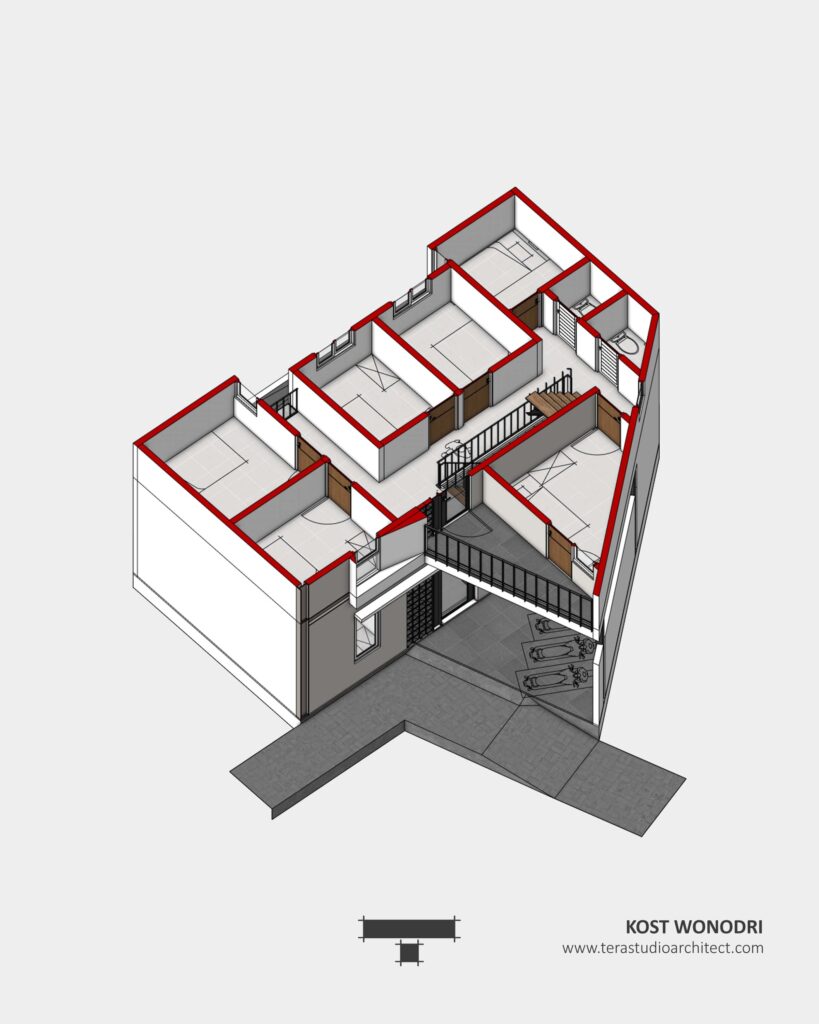 kost 2 lantai arsitek semarang